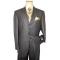 Extrema by Zanetti Charcoal Grey with Caramel/Lilac Pinstripes Super 140's Wool Suit